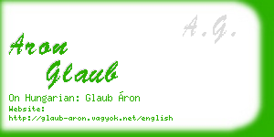 aron glaub business card